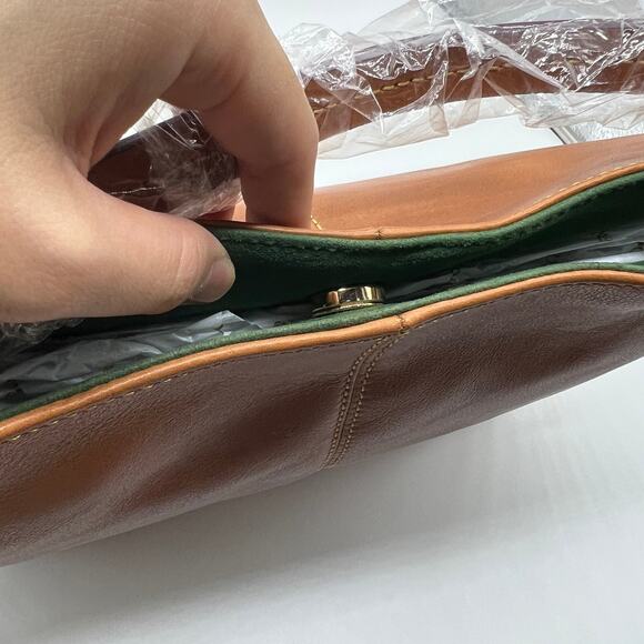 Dooney & Bourke Florentine Leather Twist Sac Shoulder Bag Natural - Picture 13 of 16